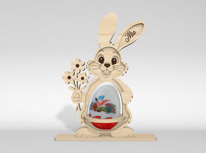 Easter Bunny Kinder Egg Holder SVG 12 Designs Laser Cut for LightBurn and xTool