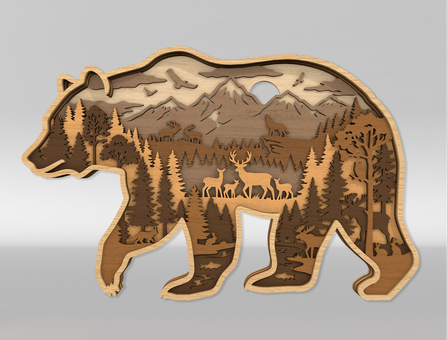Multilayer Wildlife Animal SVG Bundle for Glowforge xTool LightBurn 10 Designs