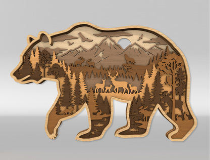 Multilayer Wildlife Animal SVG Bundle for Glowforge xTool LightBurn 10 Designs