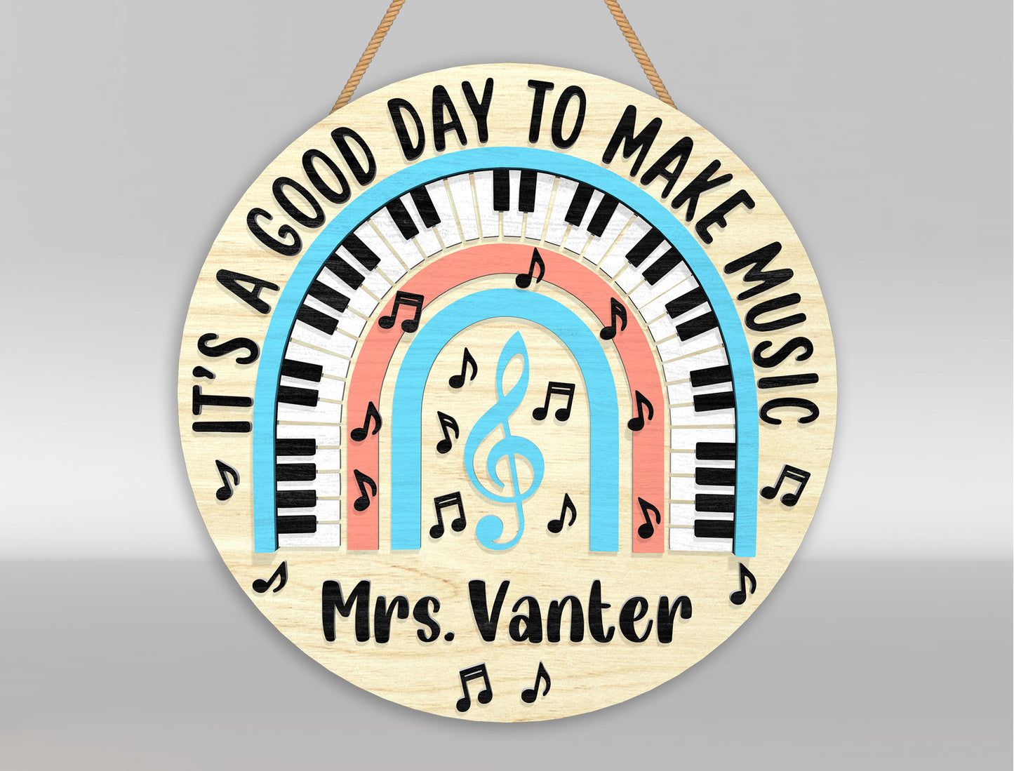 Personalized Classroom Door Hanger SVG Laser Cut File for Glowforge and xTool