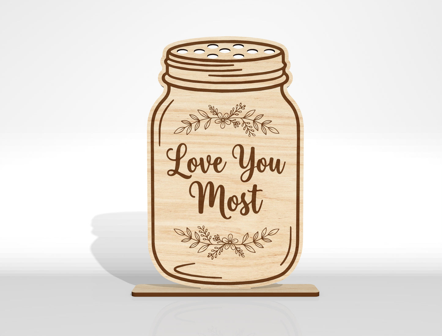 Hand Picked for Mommy Flower Holder SVG Bundle Laser Cut File for LightBurn and xTool