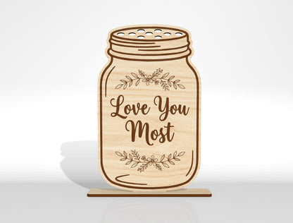 Hand Picked for Mommy Flower Holder SVG Bundle Laser Cut File for LightBurn and xTool