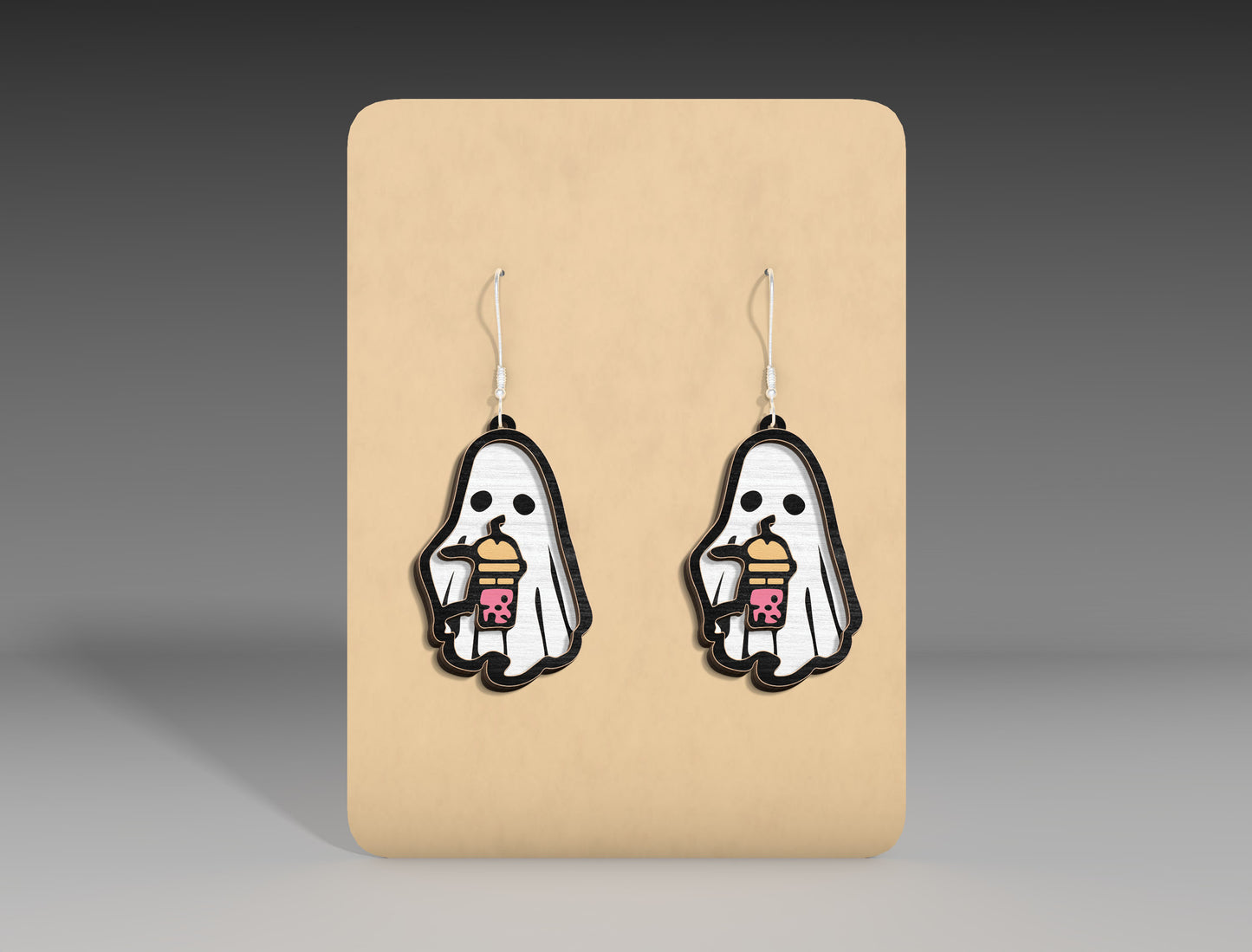 Cute Halloween Ghost Earrings SVG Bundle 17 Designs for Glowforge xTool LightBurn