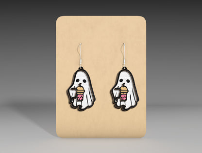 Cute Halloween Ghost Earrings SVG Bundle 17 Designs for Glowforge xTool LightBurn