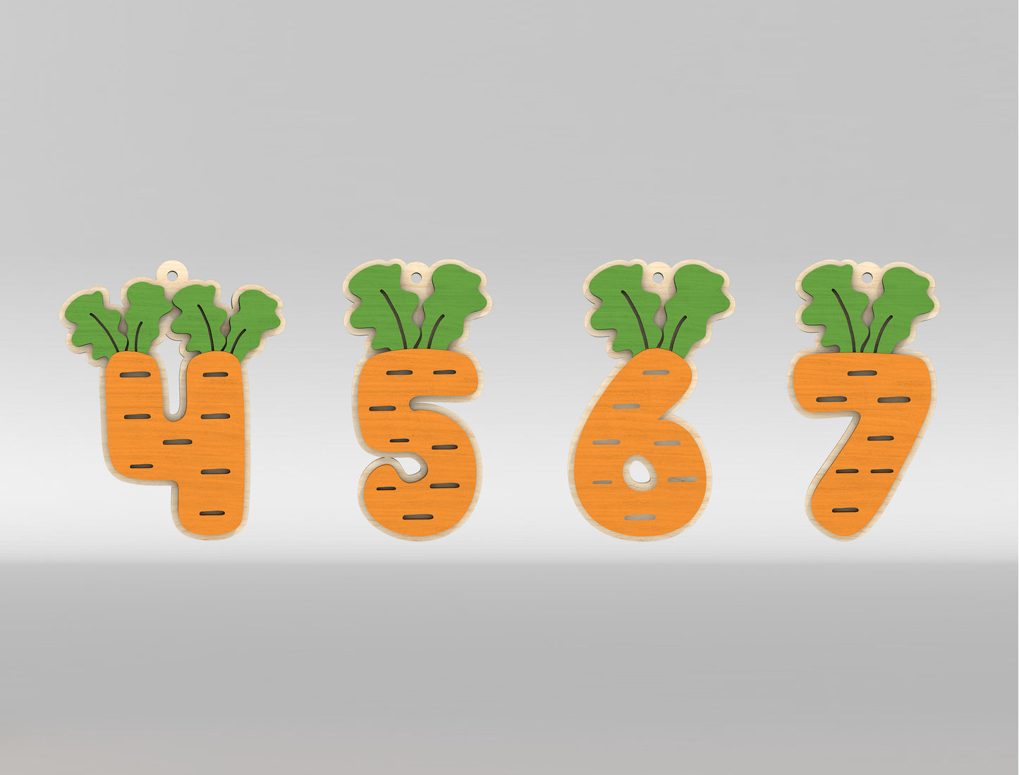 Easter Carrot Basket Tags SVG Alphabet Number Name Tags for LightBurn and xTool