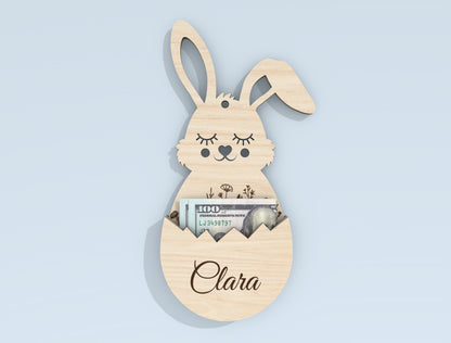 Personalized Easter Bunny Money Holder SVG Bundle for Glowforge