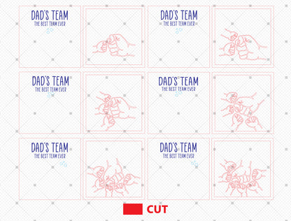 Personalized Dad Team Fist Bump SVG for Glowforge and xTool