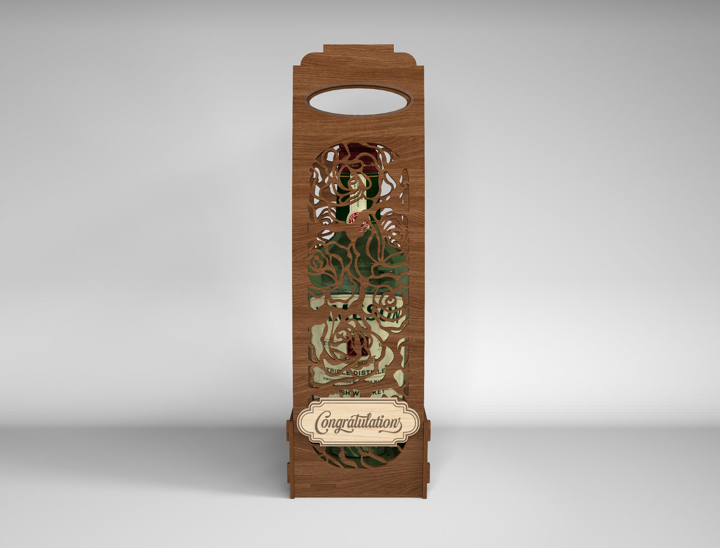 Wooden Wine Bottle Gift Box Bundle SVG Laser Cut File for xTool and Glowforge