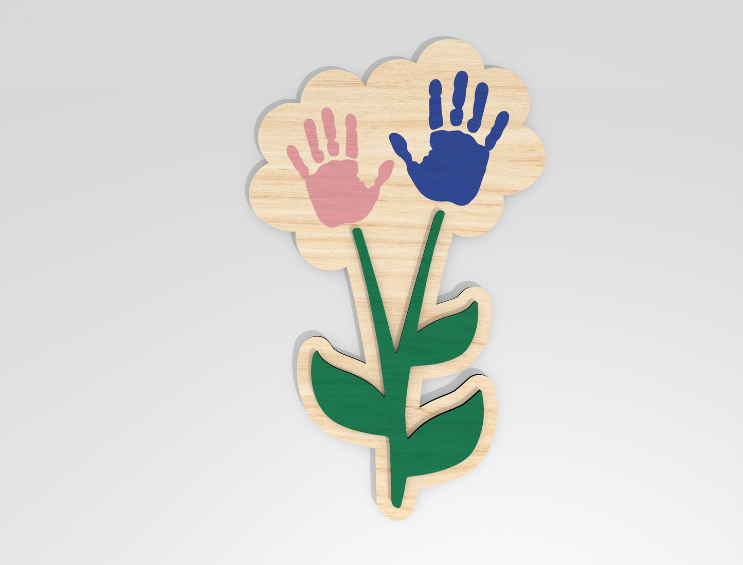 Mother's Day Handprint Craft Bundle SVG Kids Sign Laser Cut File for LightBurn and xTool