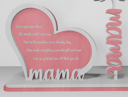 Rose Mom Tabletop Decor SVG Bundle Mother's Day for LightBurn