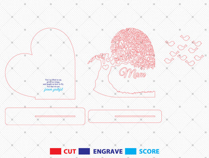 Bird Family Name Sign SVG Bundle for Glowforge and xTool