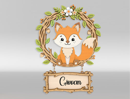 Woodland Animal Door Sign SVG for xTool and LightBurn