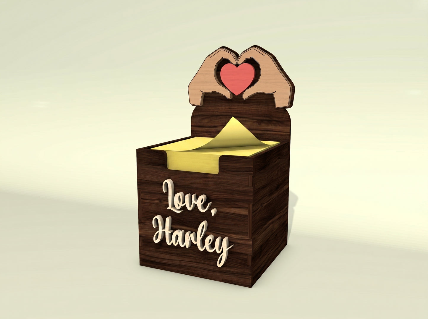 Personalized Teacher Sticky Note Holder SVG for LightBurn and xTool