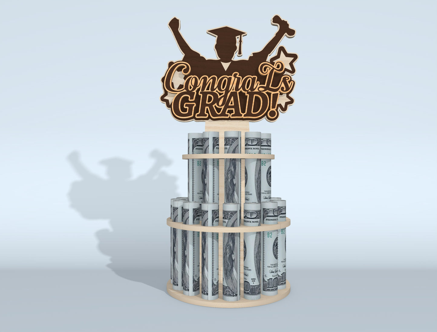 Graduation Money Cake SVG Bundle Laser Cut File for Glowforge and LightBurn
