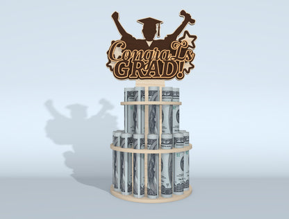 Graduation Money Cake SVG Bundle Laser Cut File for Glowforge and LightBurn