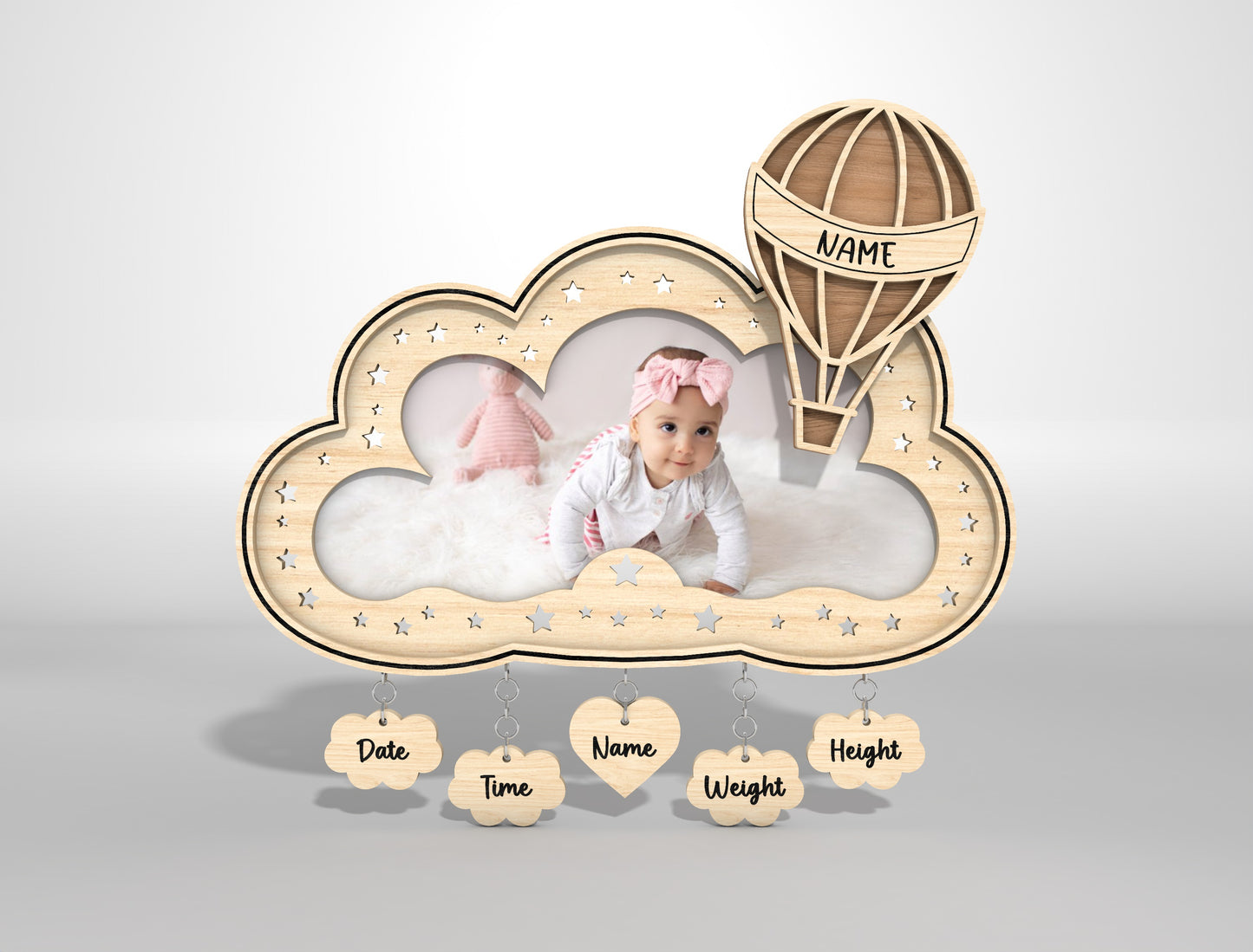 Personalized Family Photo Frame SVG Bundle for Glowforge and xTool