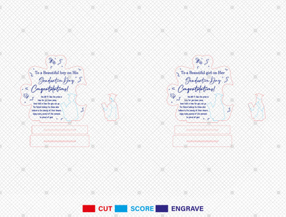 Graduation Quote Sign SVG Laser Cut File for Glowforge and LightBurn