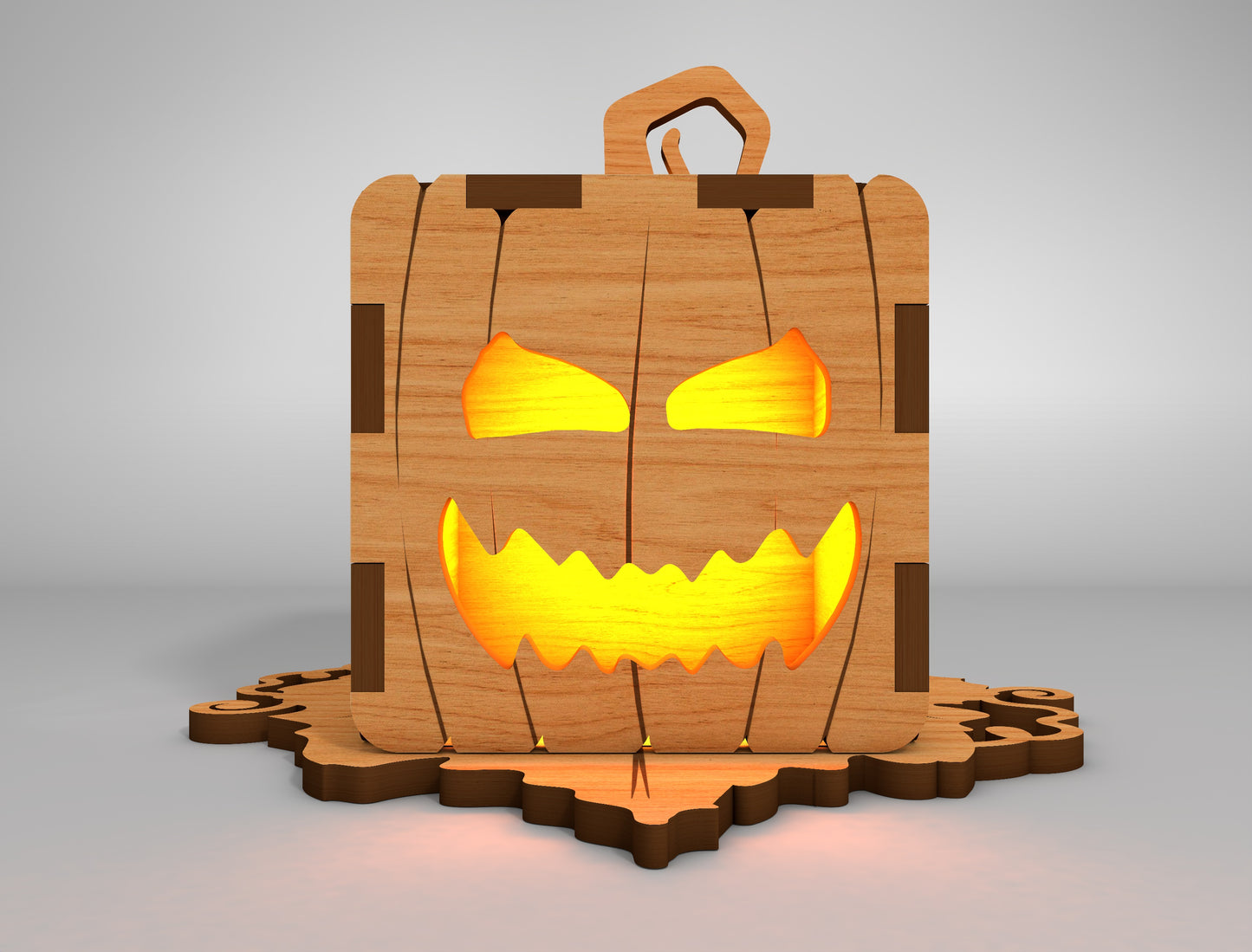 Halloween Pumpkin Lantern Box SVG Set for Glowforge xTool LightBurn