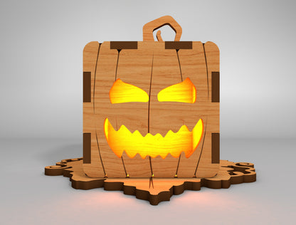 Halloween Pumpkin Lantern Box SVG Set for Glowforge xTool LightBurn