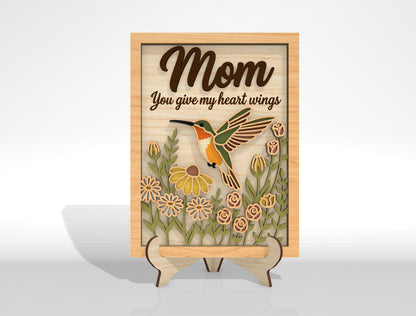 Hummingbird Floral Frame SVG Bundle for Glowforge and LightBurn