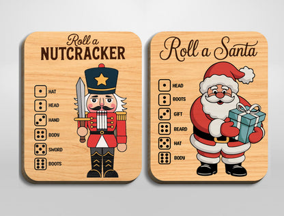 Christmas Puzzle Game SVG Bundle 13 Roll a Character Designs