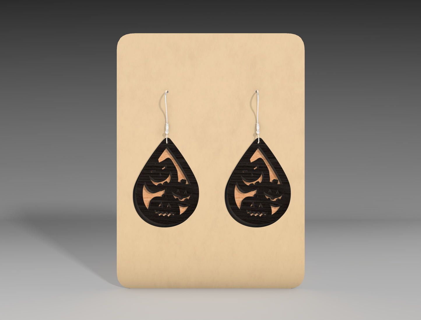 Halloween Teardrop Earrings SVG Bundle 12 Designs for Glowforge xTool LightBurn