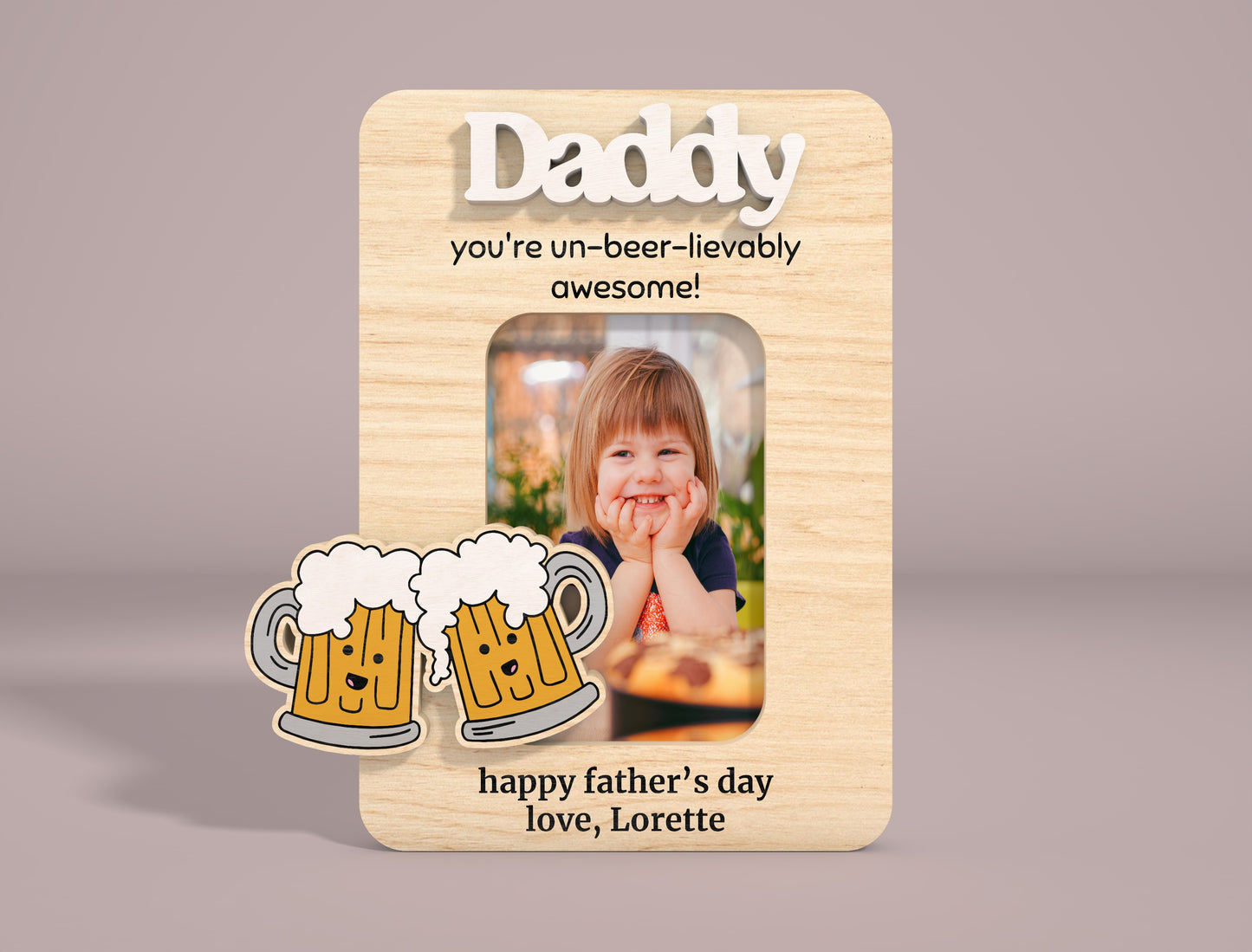 Dad Photo Frame Sign SVG Bundle Laser Cut File for Glowforge and xTool