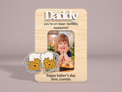 Dad Photo Frame Sign SVG Bundle Laser Cut File for Glowforge and xTool