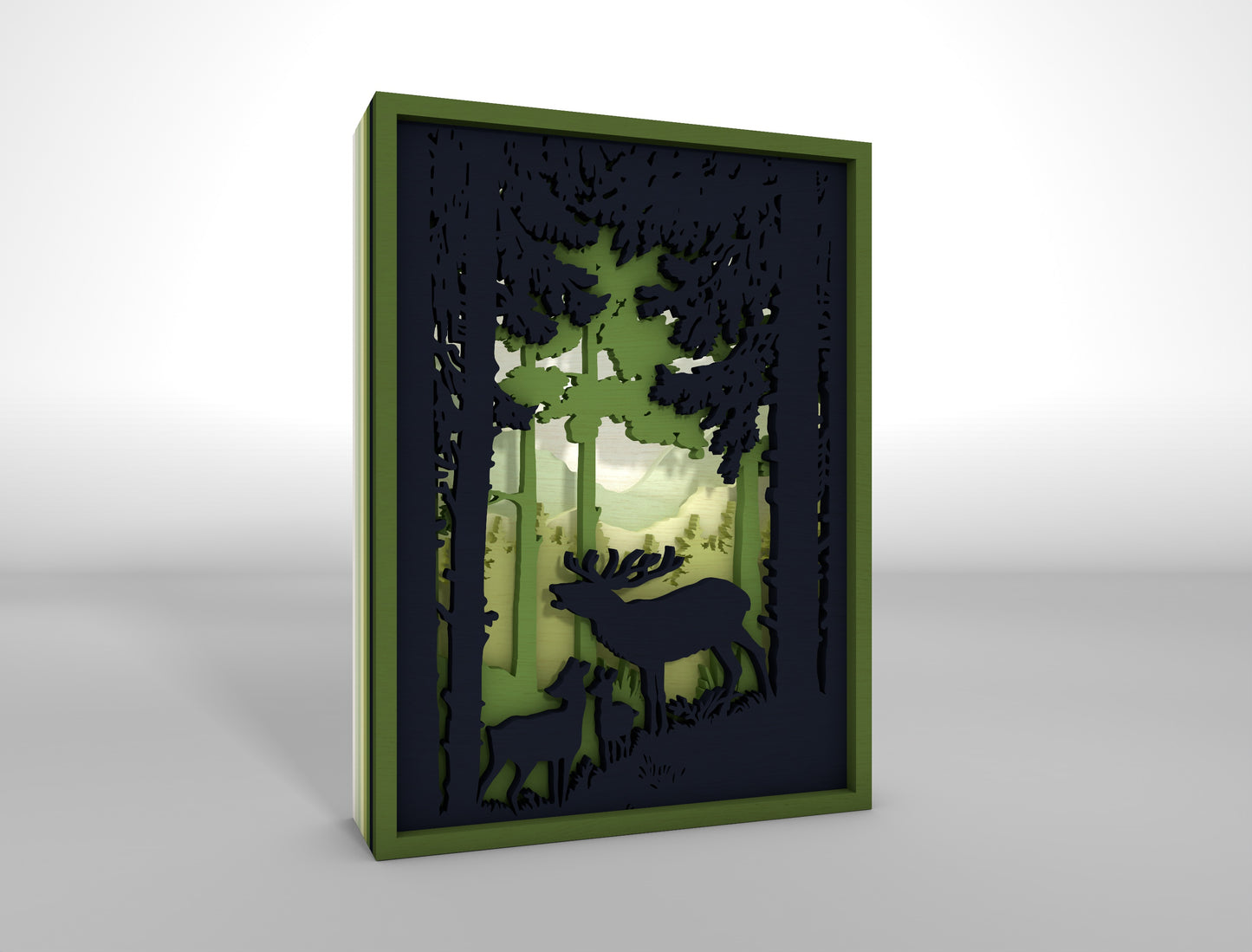 Forest Wall Hanging SVG Multilayer for Glowforge and xTool Laser Cut File