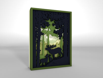 Forest Wall Hanging SVG Multilayer for Glowforge and xTool Laser Cut File