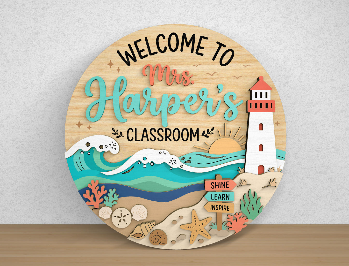 Teacher Door Hanger SVG Bundle for Glowforge xTool LightBurn