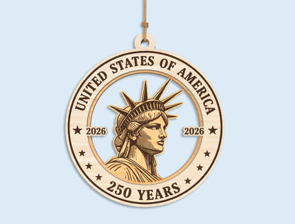 250 Years Eagle Ornament SVG Bundle for Glowforge and LightBurn