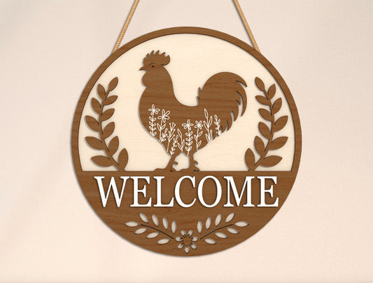 Farm Animal Welcome Sign SVG Bundle for Glowforge and LightBurn