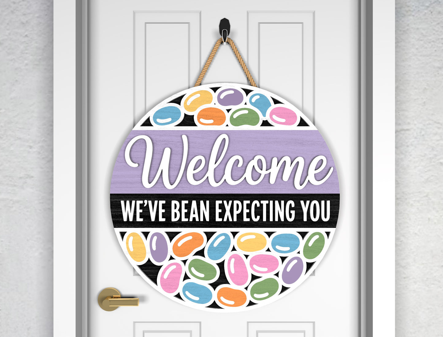 Easter Door Hanger Bundle SVG 9 Spring Welcome Designs for LightBurn and xTool