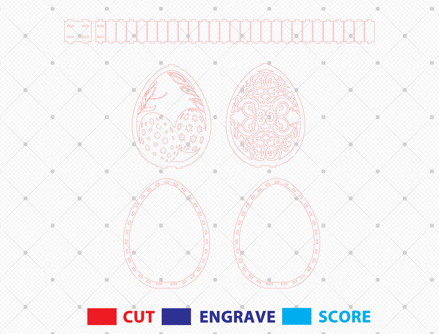 Easter Egg Floral Lantern SVG Spring Light Box for xTool and Glowforge
