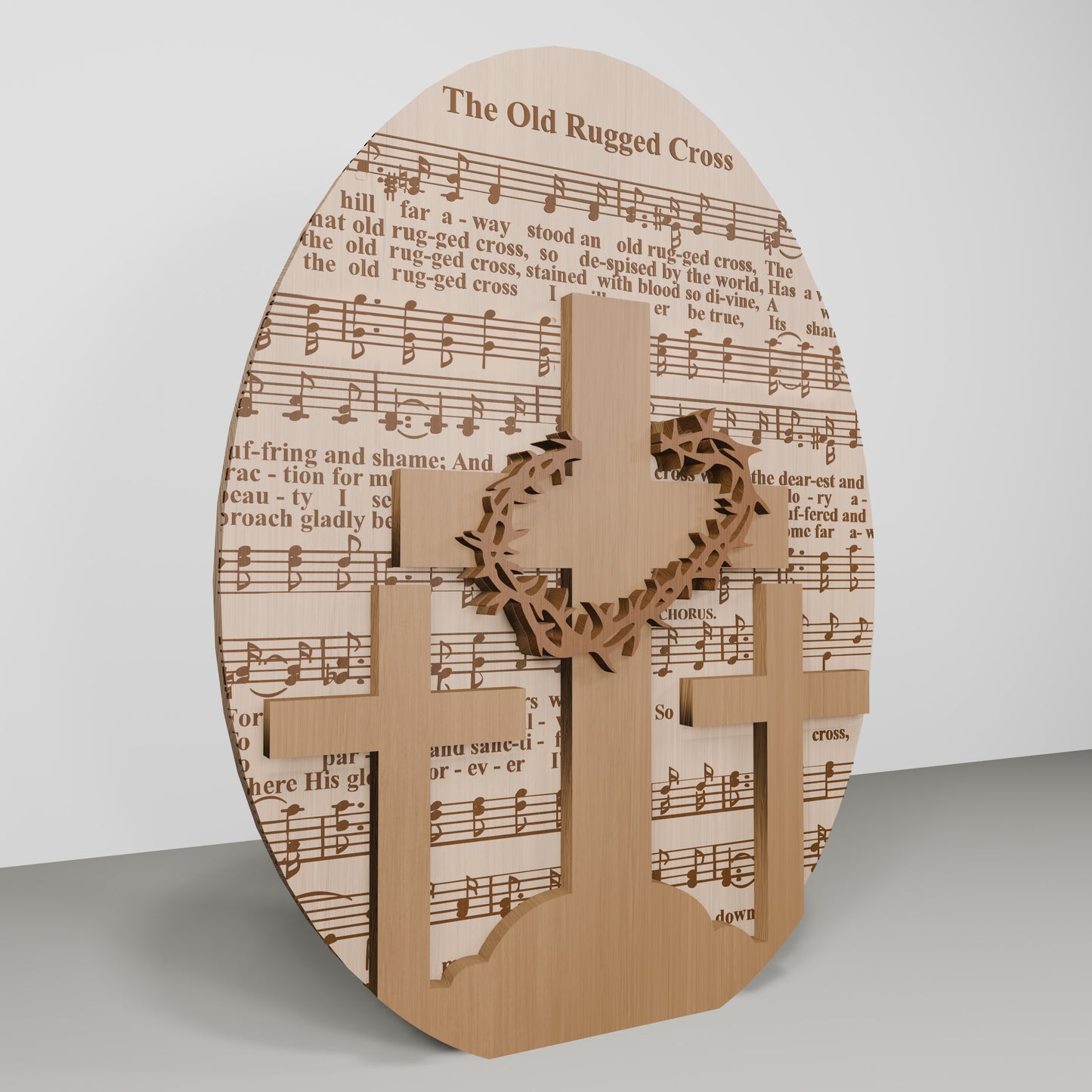 Christian Easter Cross Tabletop Wood Sign Set SVG for Glowforge and xTool