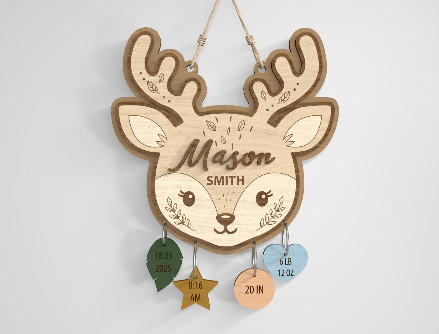 Safari Nursery Name Sign SVG File for Glowforge and xTool
