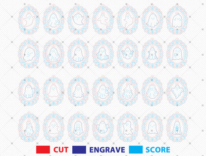 Ghost Earrings SVG Bundle for Glowforge xTool LightBurn