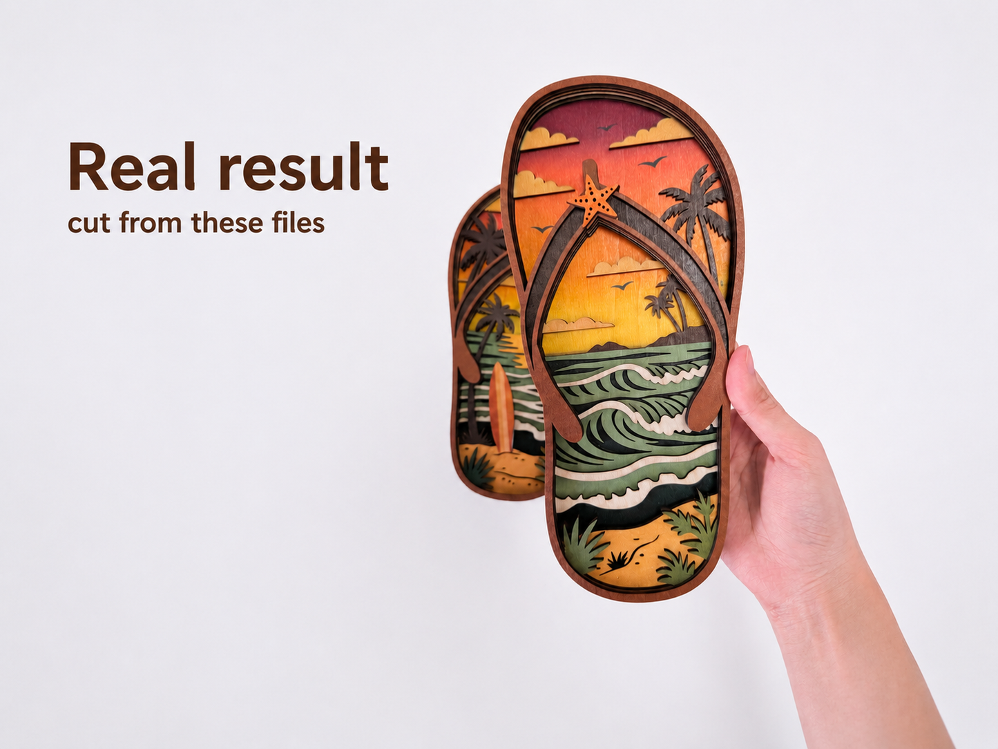 Summer Ocean SVG Bundle – 20 Multilayer Laser Cut Files for Glowforge, xTool & LightBurn