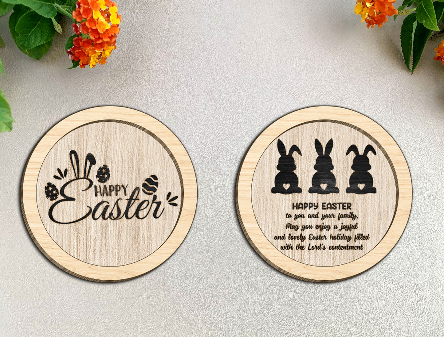 Round Wooden Sign SVG Bundle Laser Cut File for Glowforge