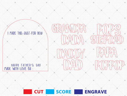 Father’s Day Drawing Sign SVG Laser Cut File for Glowforge and xTool