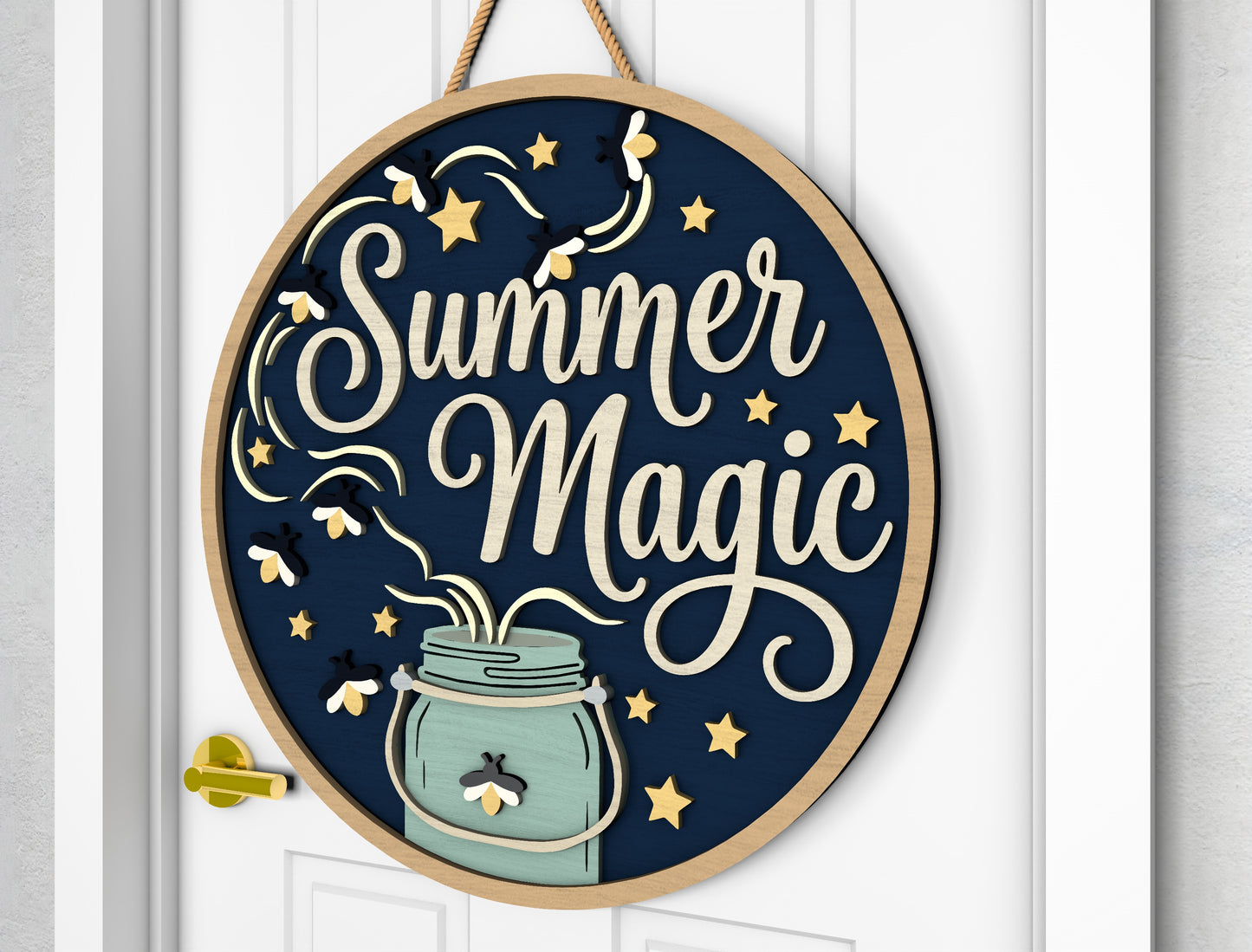 Summer Magic Firefly Sign SVG Laser Cut File for xTool