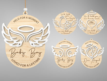Miscarriage Memorial SVG Bundle Angel Wings for xTool and Glowforge