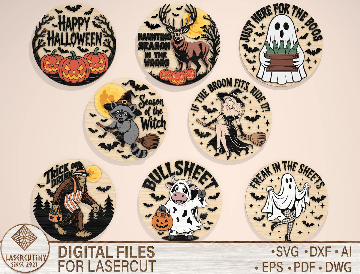130+ Halloween Fall SVG Bundle Laser Cut Files