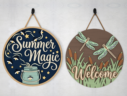 Summer Magic Firefly Sign SVG Laser Cut File for xTool