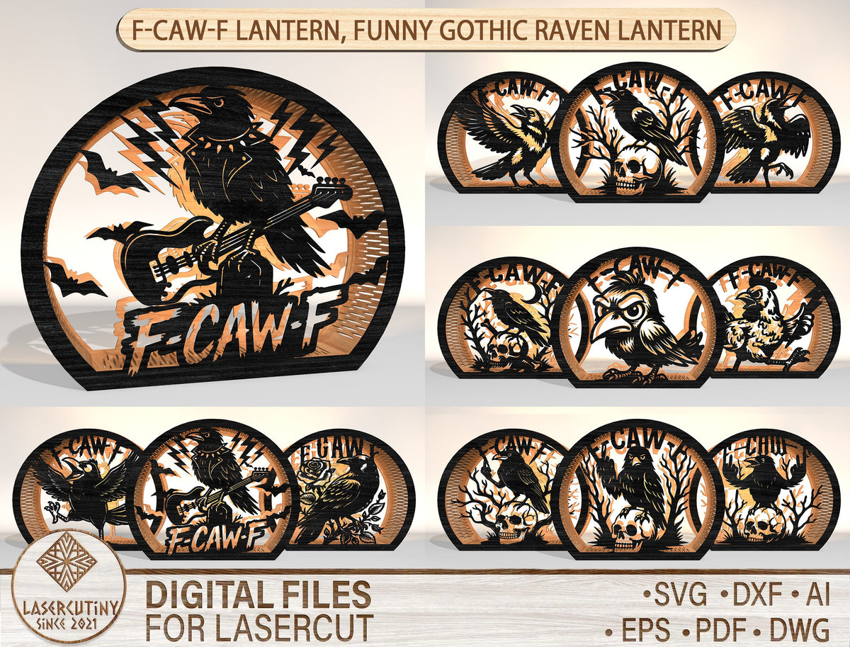 150+ Halloween Lantern & Candle Holder SVG Bundle Laser Cut Files