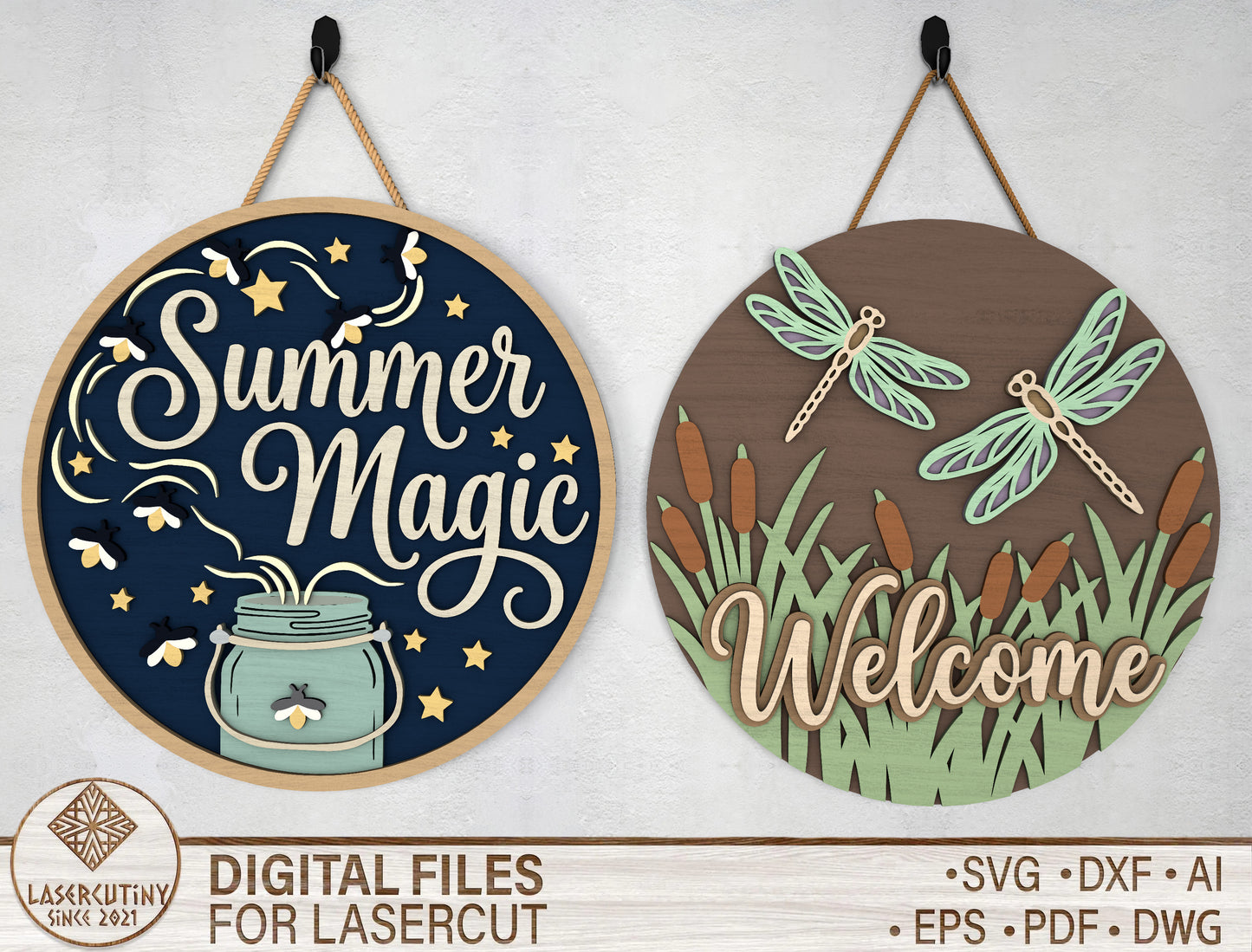 Summer Magic Firefly Sign SVG Laser Cut File for xTool