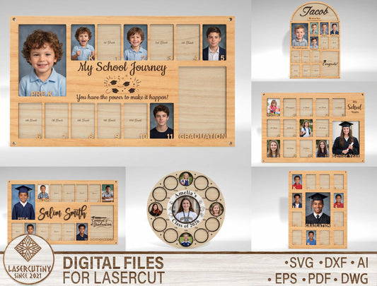 School Journey Photo Frame SVG