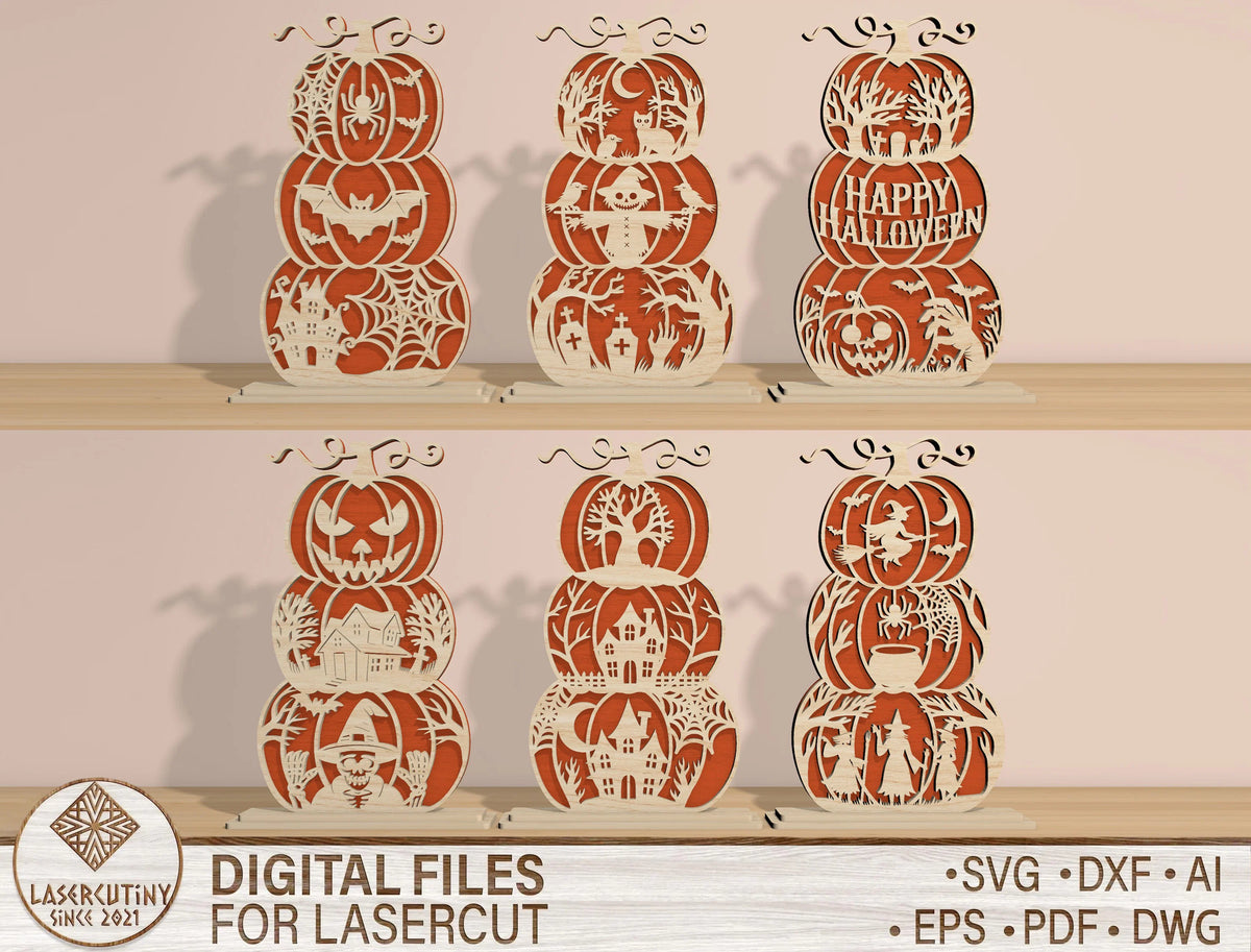 130+ Halloween Fall SVG Bundle Laser Cut Files