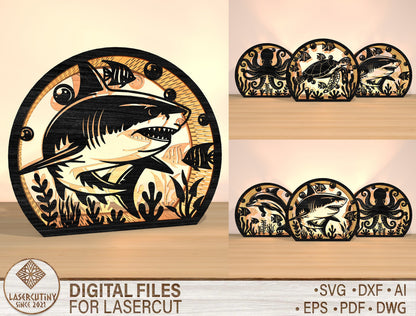 Ocean Animal Lantern SVG Laser Cut File for xTool and LightBurn